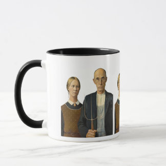 Taza American Gothic couple
