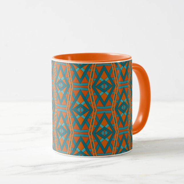 Taza American Southwestern Style Pattern And Colors Art (Anverso derecho)