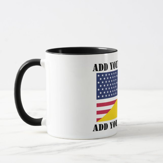 Taza American support towards Ukraine Throw Pillow (Izquierda)