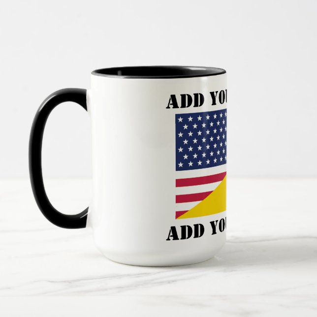 Taza American support towards Ukraine Throw Pillow (Izquierda)