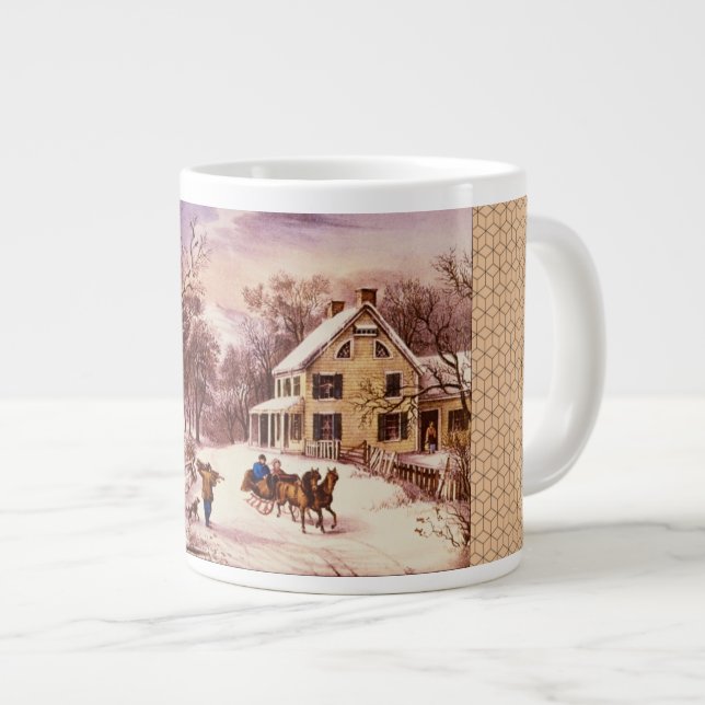 Taza americana de la especialidad del invierno de (Derecha)