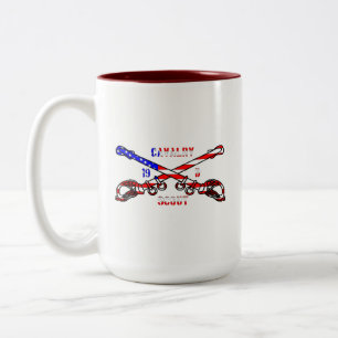 Taza americana del Dos-Tono de la caballería