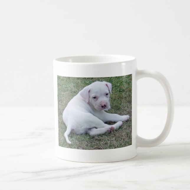 Taza americana del perrito del bulldog (Derecha)