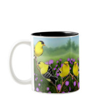 Taza americana salvaje de los Goldfinches
