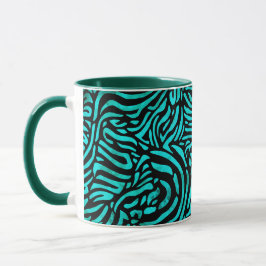 Taza Ametizante diseño de cebra verde