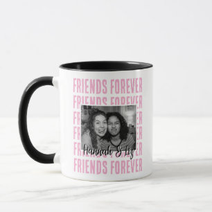 Taza Amigas para Siempre Foto y Nombres Personalizados