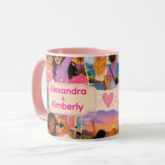 Taza ¡AMIGAS! Regalo de Nombres Personalizados