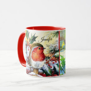 Taza Amigo de Birdwatcher Navidades Regalo Añadir Nombr