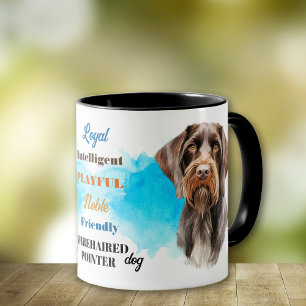 Taza Amigo leal del perro puntero con hilo alámbrico al