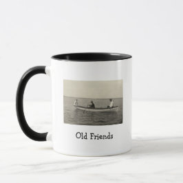 Taza Amigos antiguos barcaza foto antigua café 