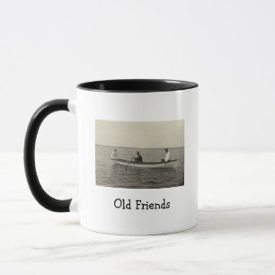 Taza Amigos antiguos barcaza foto antigua café
