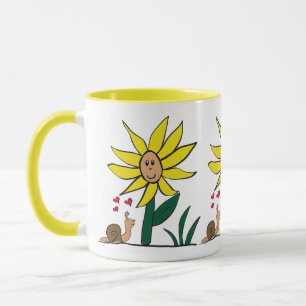 Taza "Amigos Caracoles Girasoles"