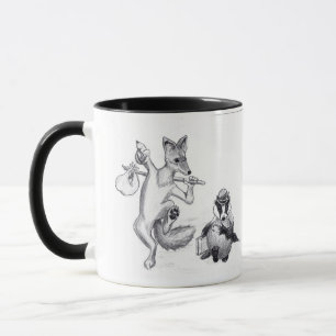 Taza Amigos de Coyote y Badger