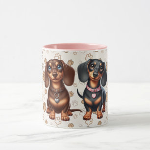 Taza Amigos de Cute Dachshund