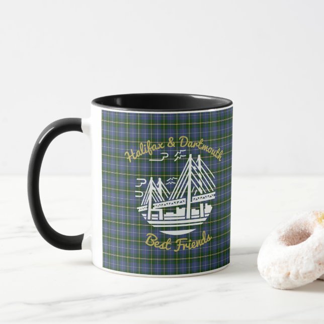 Taza Amigos de Halifax Dartmouth tartan coffee combo mu (Con donut)
