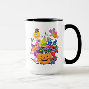 Taza Amigos de la Calle Sésamo   Feliz Halloween