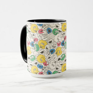 Taza Amigos de la Calle Sésamo   Patrón de núcleo de ca