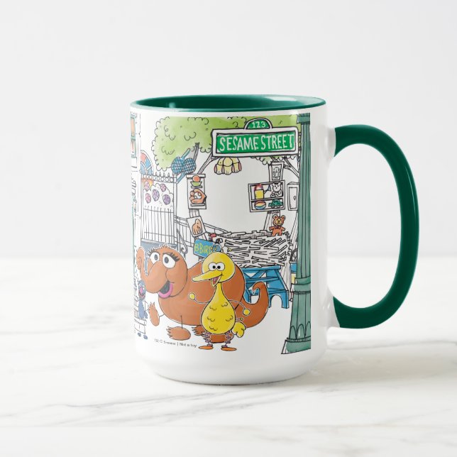 Taza Amigos de Sesame Doodley gráfico (Derecha)