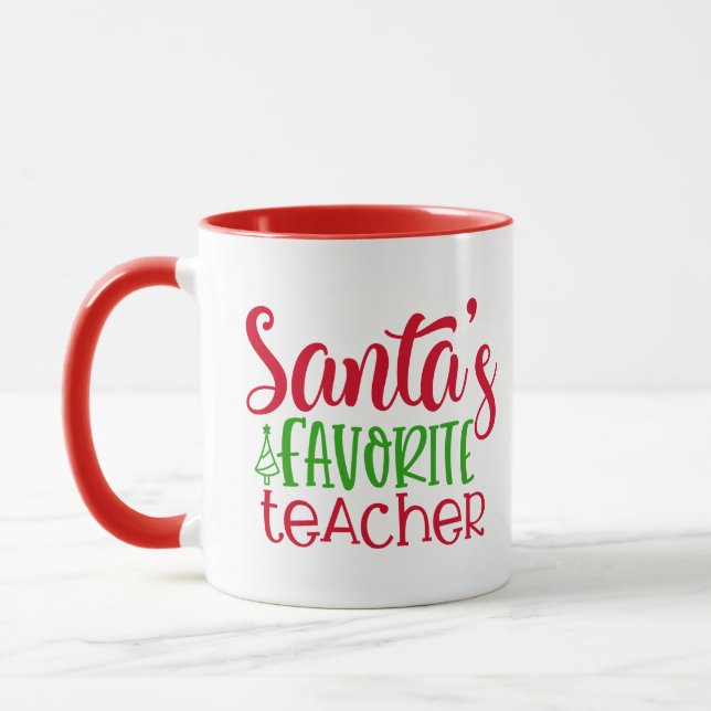 Taza Amigos favoritos de los profesores Navidades burdo (Izquierda)
