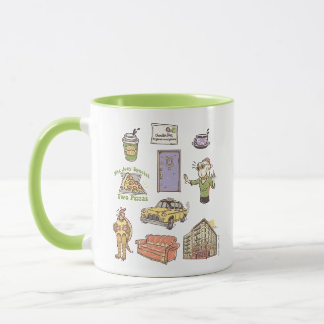 Taza AMIGOS™ | Gráfico de iconos Personalizados (Izquierda)