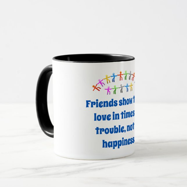 Taza Amigos Muestran Su Amor - Cita De Amistad (Anverso izquierdo)