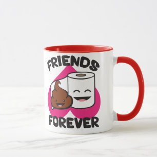 Taza Amigos para siempre - impulso y rollo del papel