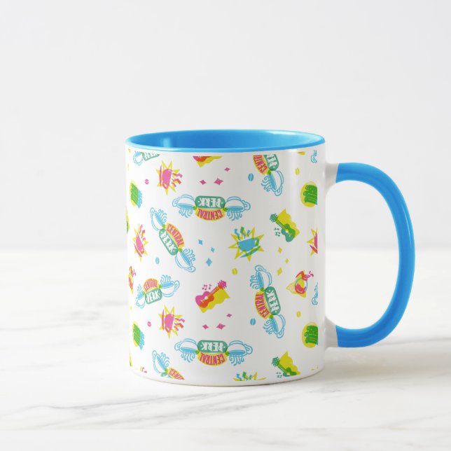 Taza AMIGOS™ | Patrón de Neón de Perk Central (Derecha)