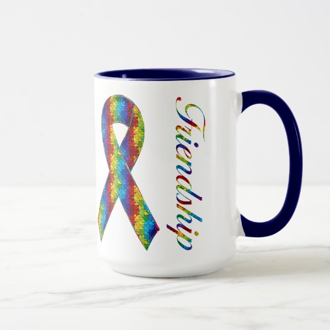 Taza Amistad Autismo Ringer Mug (Derecha)