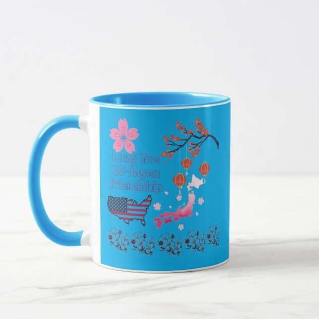 Taza Amistad interminable azul (Izquierda)