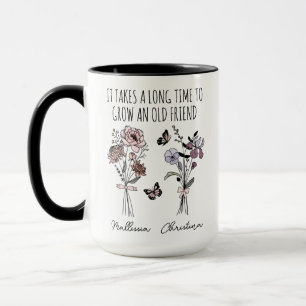 Taza Amistad personalizado, mucho tiempo para crecer un