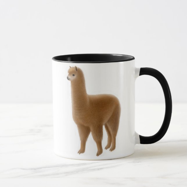 Taza amistosa de la alpaca de Brown (Derecha)