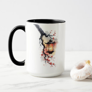 Taza Amita - Linternas Gemelas de Flor de Cerezo