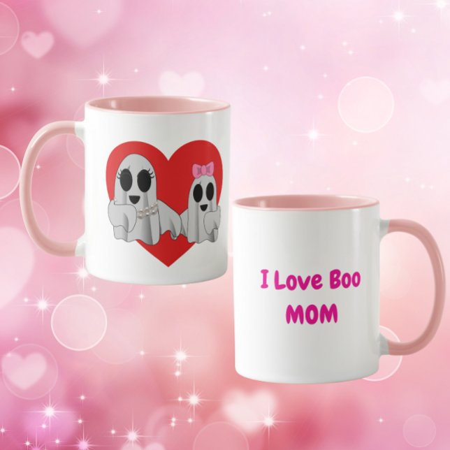 Taza Amo a Boo Mamá - Rosa (Subido por el creador)