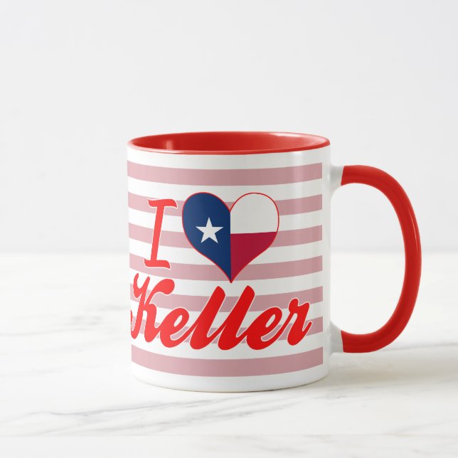 Taza Amo a Keller, Tejas (Derecha)