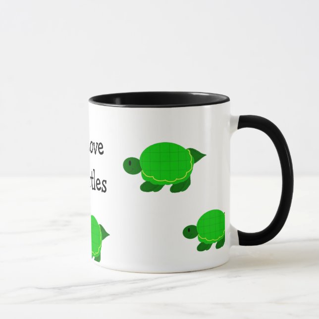 Taza Amo a las tortugas (Derecha)