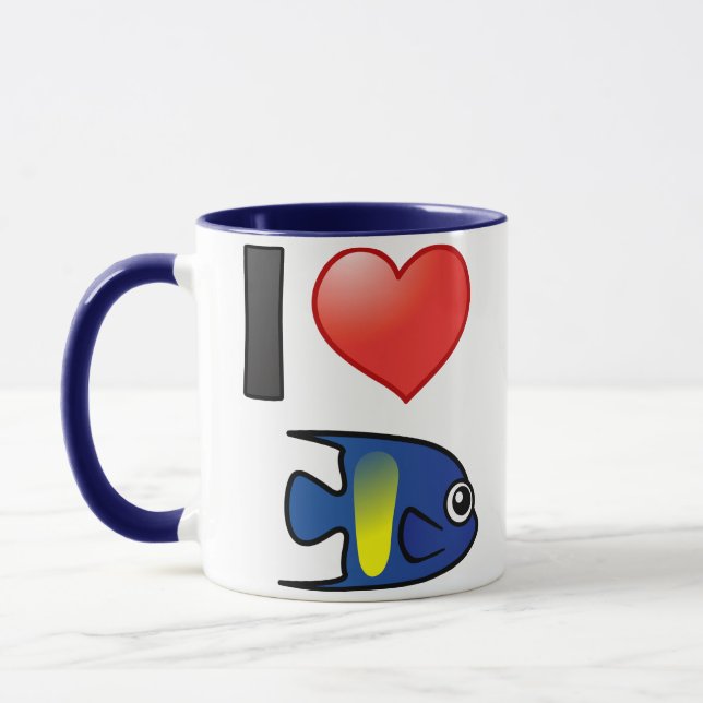 Taza Amo a los Angelfish Yellowbar (Izquierda)