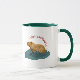 Taza Amo a los Carpinchos Amante de Carpincho Adorable