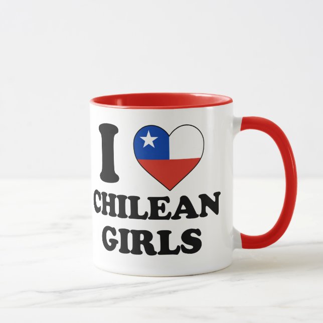 Taza Amo a los Chicas chilenos (Derecha)