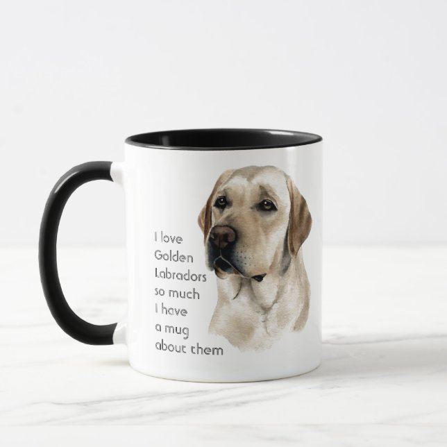 Taza Amo a los labradores dorados tantas citas diciendo (Izquierda)