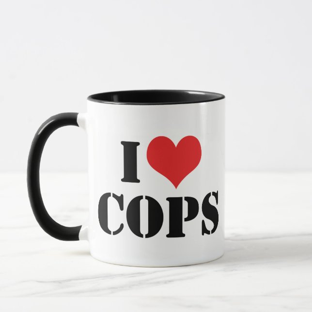 Taza Amo a los Policías (Izquierda)