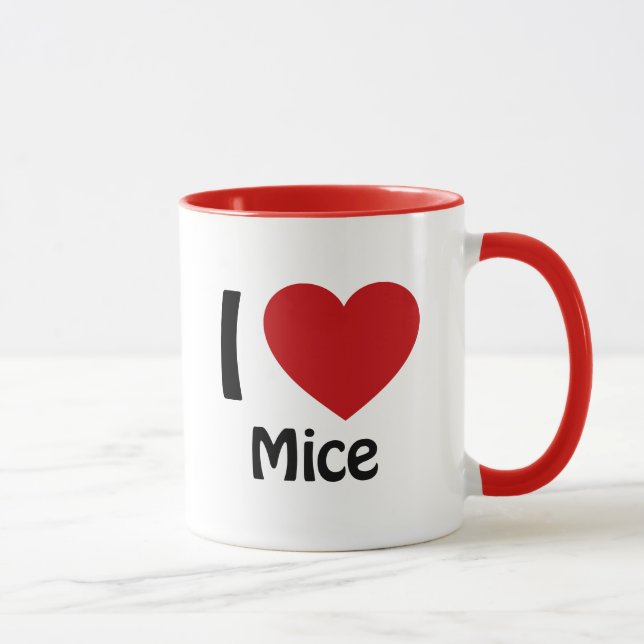 Taza Amo a los ratones (Derecha)