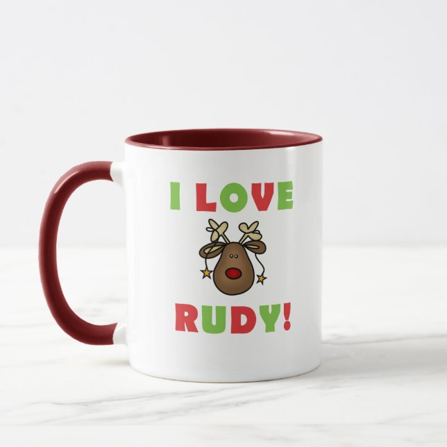 Taza Amo a los renos de Rudy (Izquierda)