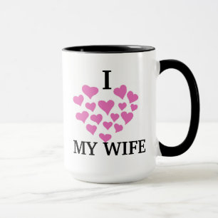 Taza Amo a mi esposa día de San Valentín diseño de m