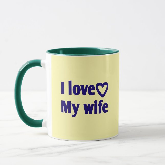 Taza Amo a mi esposa - Regalo romántico para esposa, es (Izquierda)