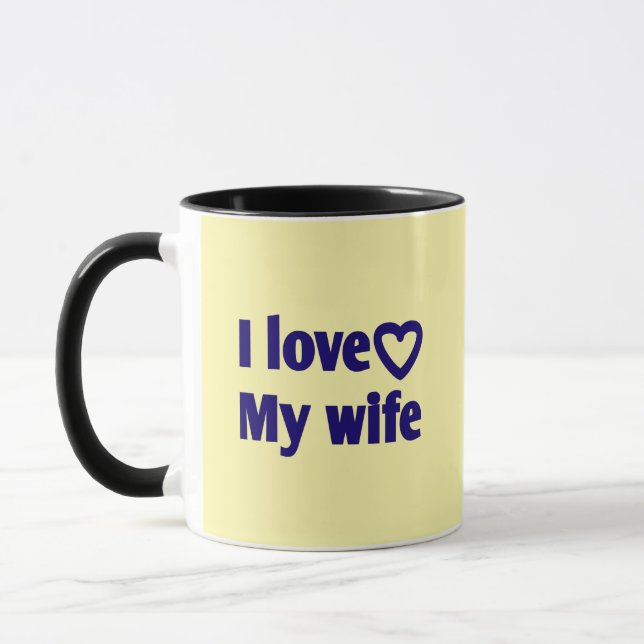 Taza Amo a mi esposa - Regalo romántico para esposa, es (Izquierda)