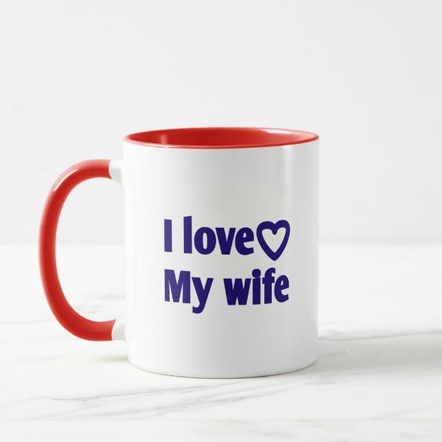 Taza Amo a mi esposa - Regalo romántico para esposa, es (Izquierda)