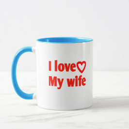 Taza Amo a mi esposa - Regalo romántico para esposa, es