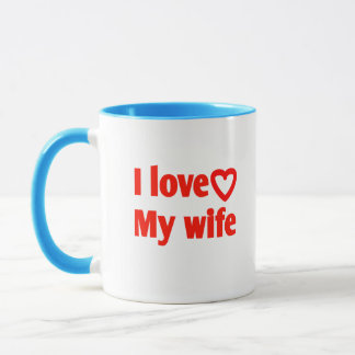 Taza Amo a mi esposa - Regalo romántico para esposa, es