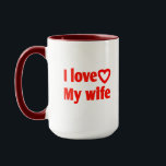 Taza Amo a mi esposa - Regalo romántico para esposa, es<br><div class="desc">Expresa tu amor con esta taza de "Amo a mi esposa", una manera dulce y reflexiva de alegrar su día. Perfecto como un regalo romántico para esposa, esposo, parejas, aniversarios, bodas, cumpleaños o San Valentín. Esta taza de cerámica duradera es lavavajillas y caja fuerte con microondas, lo que lo convierte...</div>