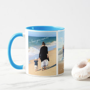 Taza Amo a mi familia - Collage de fotos Personalizado